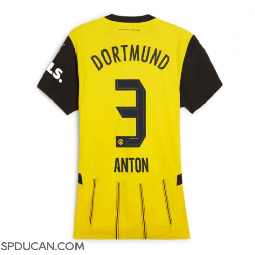 Zenski Nogometni Dres Borussia Dortmund Waldemar Anton #3 Domaci 2024-25 Kratak Rukav